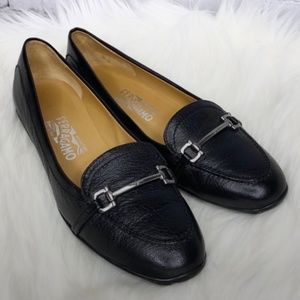 Salvatore Ferragamo Leather Flat Loafers